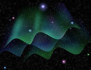 星空のオーロラ
